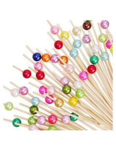 100 Palillos de Cóctel DecorWoo 11.9 cm Multicolor para Fiesta