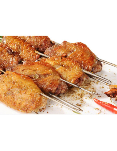 Pinchos de Barbacoa de Acero Inoxidable HONSHEN 25 cm 12 Pcs