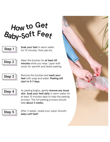 Mascarilla Exfoliante para Pies Grace & Stella - 4 Pares Sin Fragancia