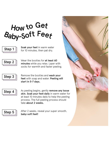 Mascarilla Exfoliante para Pies Grace & Stella - 4 Pares Sin Fragancia