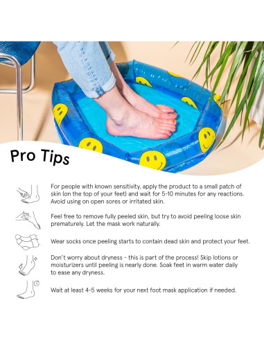 Mascarilla Exfoliante para Pies Grace & Stella - 4 Pares Sin Fragancia