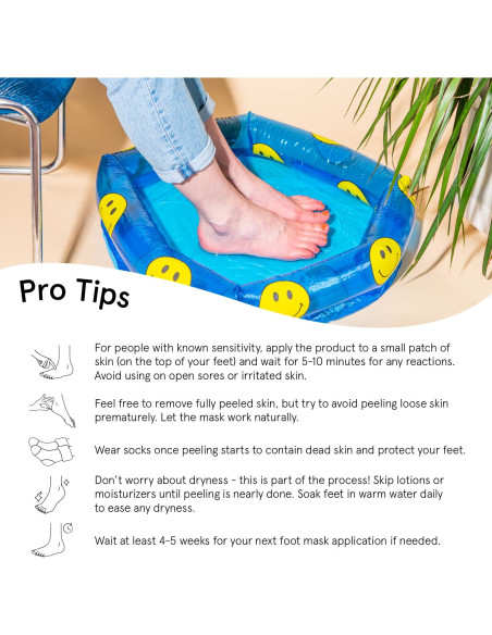 Mascarilla Exfoliante para Pies Grace & Stella - 4 Pares Sin Fragancia