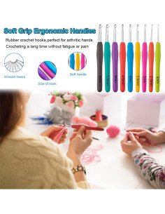 Kit Completo de Ganchillos Weabetfu 102 Piezas Ergonómico 2