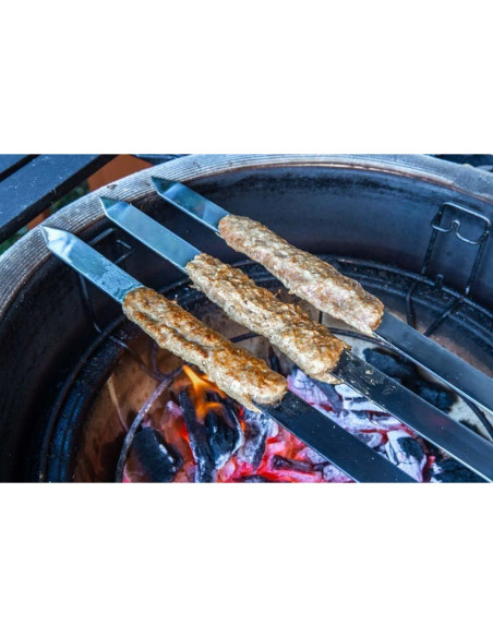 Brochetas de Hierro Fundido BBQ de India - 22 cm, Juego de 5