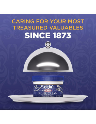 Crema Limpiadora de Plata Weiman 226g con Paño Pulido