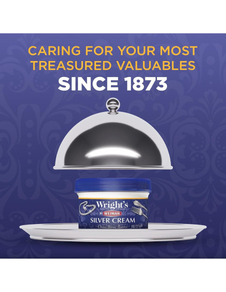 Crema Limpiadora de Plata Weiman 226g con Paño Pulido