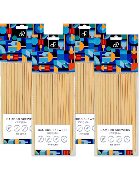 Palitos de Brocheta de Bambú DecorRack 15 cm - Paquete de 400