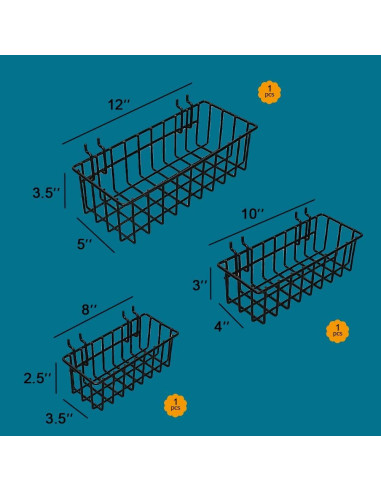 Kit de Accesorios para Tablero de Clavos Daanxw 1/4" Extra Grueso