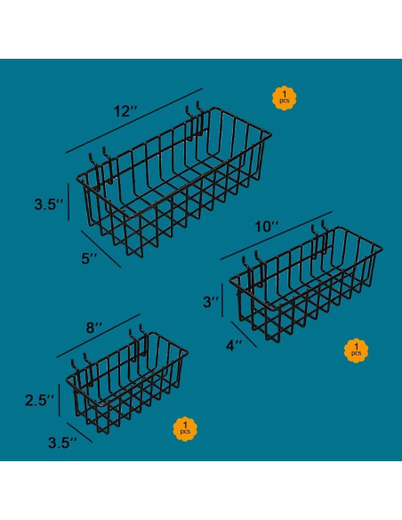Kit de Accesorios para Tablero de Clavos Daanxw 1/4" Extra Grueso