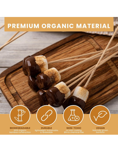 Palitos de Brocheta de Bambú DecorRack 15 cm - Paquete de 400