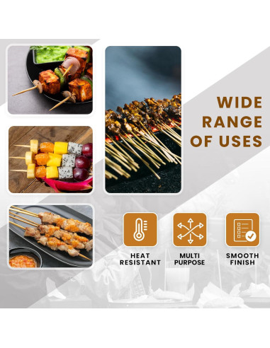 Palitos de Brocheta de Bambú DecorRack 15 cm - Paquete de 400