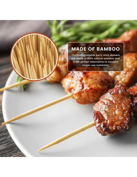 Palitos de Brocheta de Bambú DecorRack 15 cm - Paquete de 400