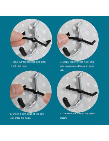 Kit de Accesorios para Tablero de Clavos Daanxw 1/4" Extra Grueso