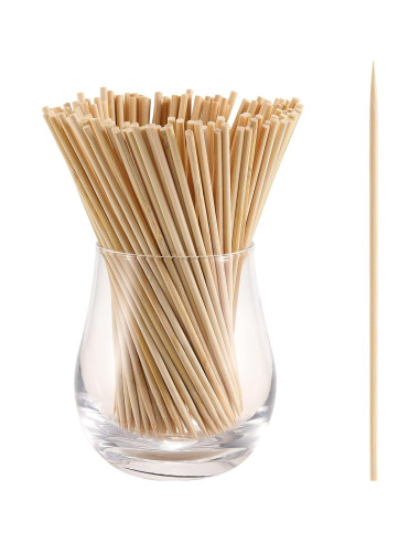 200 Pinchos de Bambú Naturales NadaKin 15 cm para Aperitivos