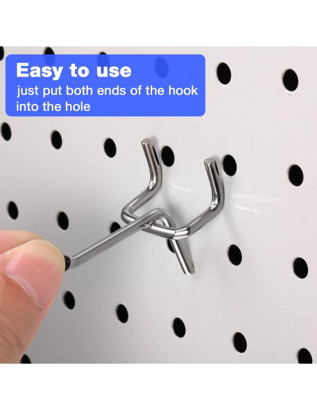 Ganchos para Tablero de Clavos Moxweyeni 100 Pcs 5.08 cm