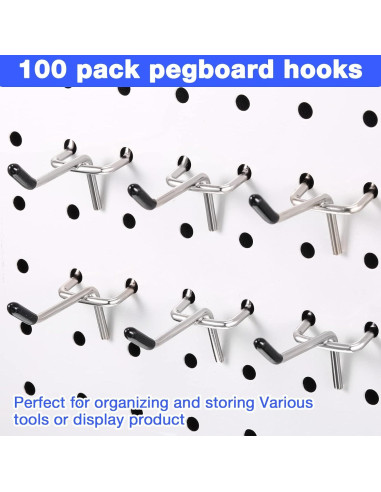 Ganchos para Tablero de Clavos Moxweyeni 100 Pcs 5.08 cm