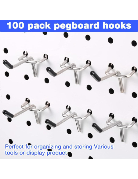 Ganchos para Tablero de Clavos Moxweyeni 100 Pcs 5.08 cm