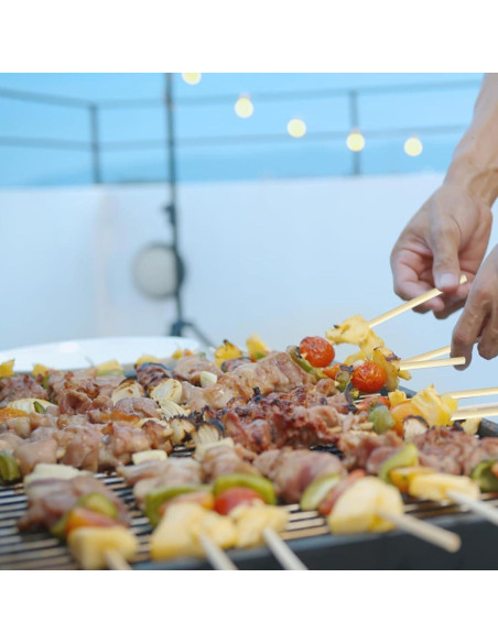 Palitos de S'mores de Bambú CrazyTerra 50 Pcs 44.5 cm Palitos de S'mores de Bambú CrazyTerra 50 Pcs 44.5 cm