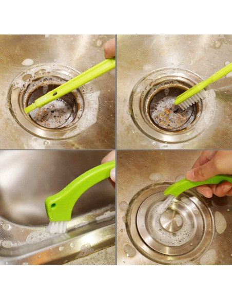 Cepillo Limpiador de Lechada Living&Giving Verde 3 en 1 Cepillo Limpiador de Lechada Living&Giving Verde 3 en 1