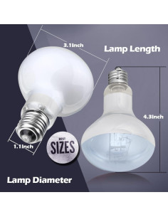 Bombillas de Calor UVA y Infrarrojas para Reptiles 75W - Waazoorep 2