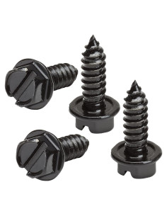 Tornillos para Placas de Matrícula Revolution - Acero Inoxidable Negro - 4 Unidades