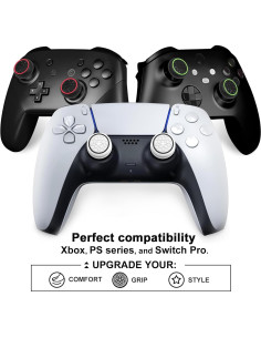 Tapas de Joystick AMOACCESSORIES 6 Pzas Silicona Diamante PS5 PS4 Xbox 2