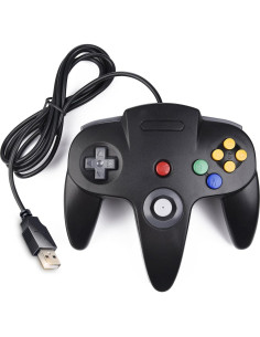 Controladores USB N64 iNNEXT - Paquete de 2 Joysticks para PC y Raspberry Pi 2
