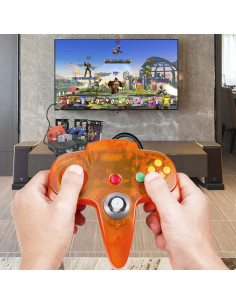 Controlador Joystick Remoto N64 Miadore Naranja Transparente 2