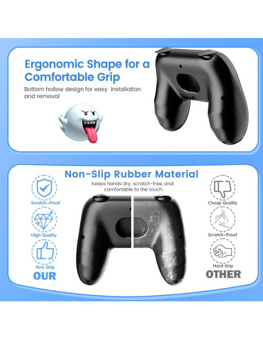 Agarre Ergonómico WEOTOO para JoyCon Switch 2 (2025) - Antideslizante
