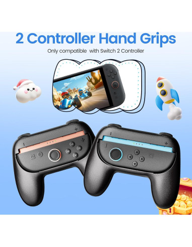 Agarre Ergonómico WEOTOO para JoyCon Switch 2 (2025) - Antideslizante