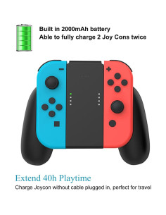 Agarre de Carga KINVOCA para Nintendo Switch 2000mAh 2