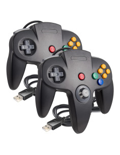 Controlador USB N64 Suily 2 Pack para PC y Raspberry Pi