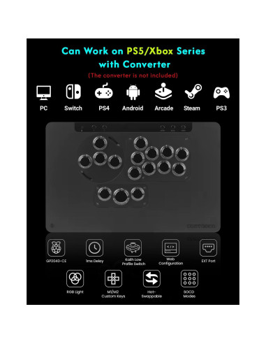 Conjunto de Controladores Arcade Sehawei X1 + Wingman XB 3