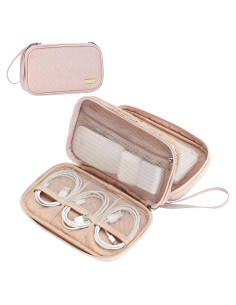 Estuche Organizador de Cables NISHEL Doble Capa Rosa