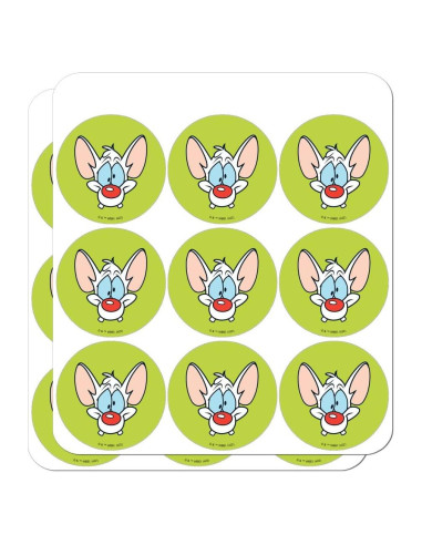 Planificador de Stickers Pinky y Cerebro - 18 Pegatinas 5.08 cm