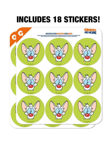 Planificador de Stickers Pinky y Cerebro - 18 Pegatinas 5.08 cm