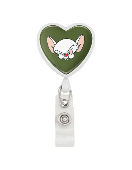 Portabadge Retráctil Corazón Pinky y Cerebro - Graphics & More Portabadge Retráctil Corazón Pinky y Cerebro - Graphics & More