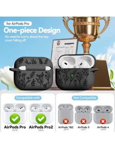 Funda de Silicona Suave Ekoonpft para AirPods Pro 1/2 Gen 2