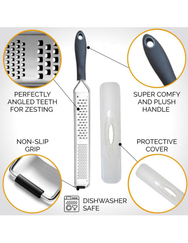 Rallador Zester 2 en 1 Grace & Grind - Acero Inoxidable 40.96 cm