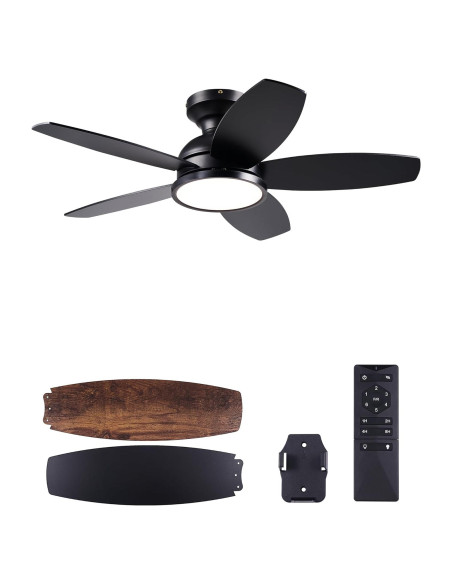 Ventilador de Techo VONLUCE 91.44 cm con Luz LED y Control Remoto