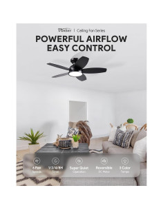 Ventilador de Techo VONLUCE 91.44 cm con Luz LED y Control Remoto 2