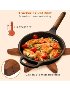 Set de 3 Posavasos de Madera LIFETOWE en Forma de Árbol 2