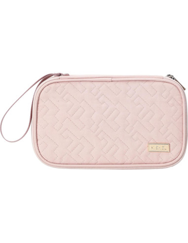 Estuche Organizador de Cables NISHEL Doble Capa Rosa