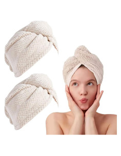 Toalla de Microfibra para el Cabello LIVIN'MADE 61x25cm Crema