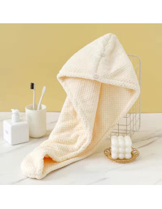 Toalla de Microfibra para el Cabello LIVIN'MADE 61x25cm Crema 2