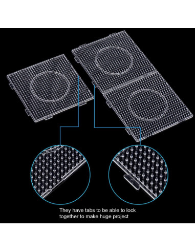 Tableros de Perlas de Fusible H&W 4PCS 14.5x14.5cm