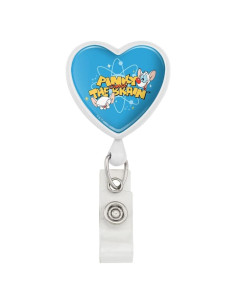 Portabadge Retráctil Corazón Graphics & More - Pinky y Cerebro