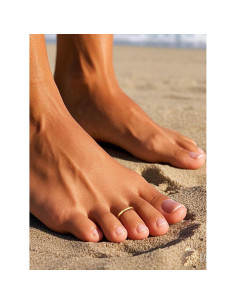 Anillo de dedo ajustable ChicSilver oro 14K para mujeres 2