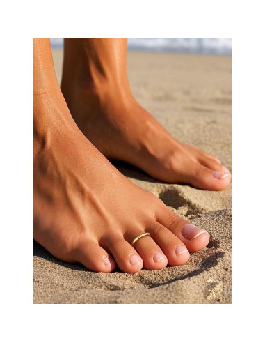 Anillo de dedo ajustable ChicSilver oro 14K para mujeres