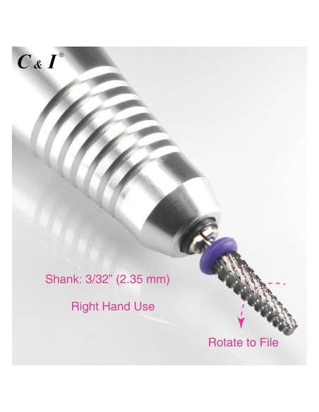 Broca de Uñas Profesional C&I E-File Cónico 2.35mm para Manicura